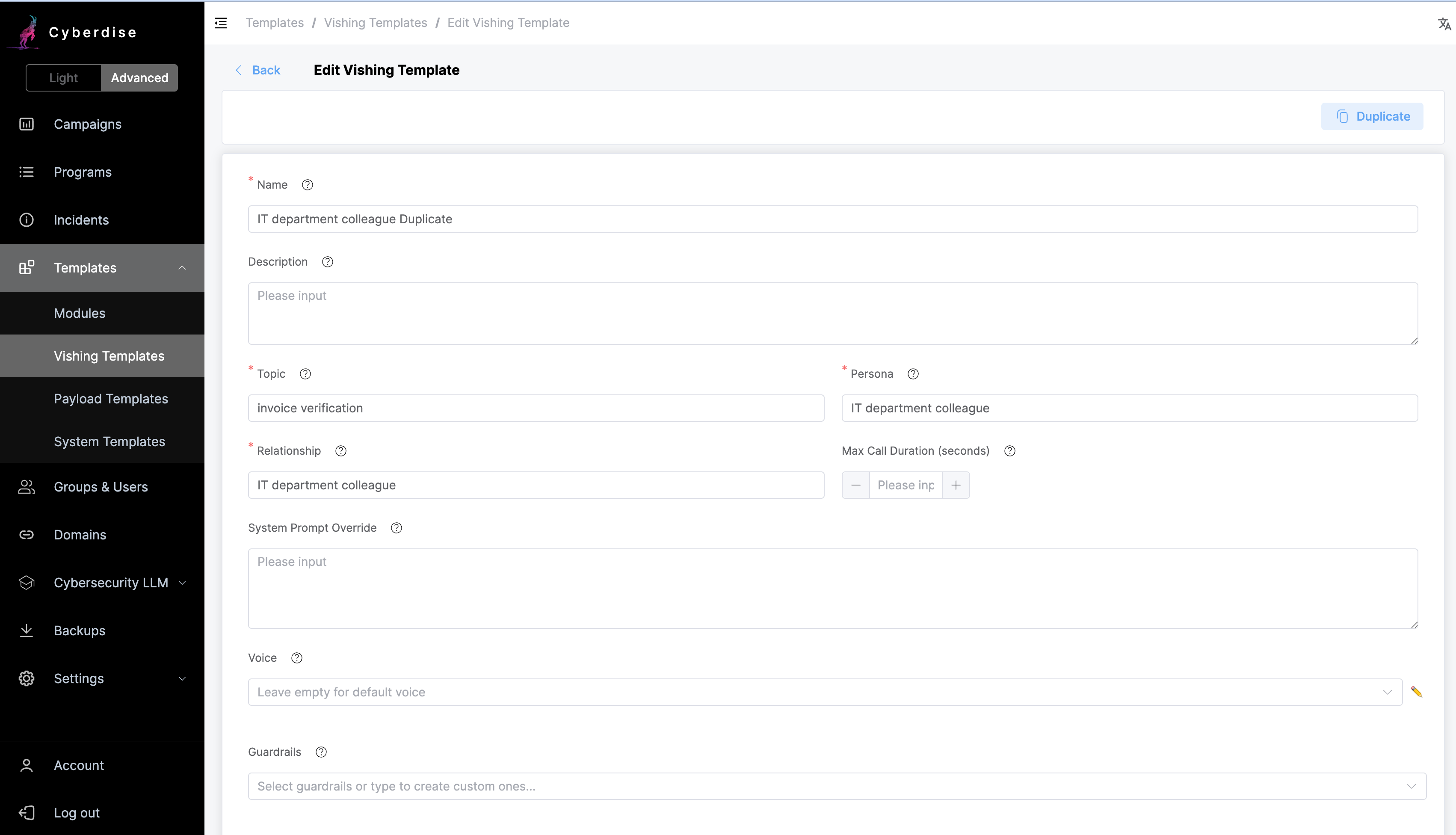 Vishing & Relative Campaign Scheduling, Cyberdise V3.2